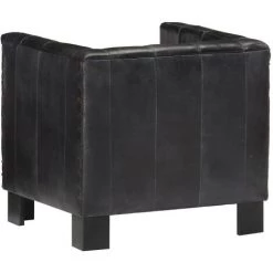 LES TENDANCES Fauteuil Noir Cuir Véritable 11 LES TENDANCES Fauteuil Noir Cuir Véritable -Pas Cher Fauteuil Magasin 66883654 5