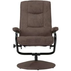 LES TENDANCES Fauteuil TV Avec Repose-pied Marron Similicuir Daim 10 LES TENDANCES Fauteuil TV Avec Repose-pied Marron Similicuir Daim -Pas Cher Fauteuil Magasin 66884132 4