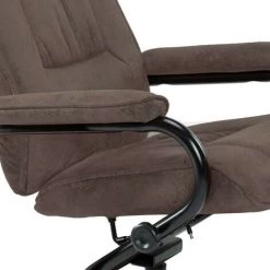 LES TENDANCES Fauteuil TV Avec Repose-pied Marron Similicuir Daim 11 LES TENDANCES Fauteuil TV Avec Repose-pied Marron Similicuir Daim -Pas Cher Fauteuil Magasin 66884132 5