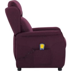 LES TENDANCES Fauteuil Inclinable De Massage Violet Tissu -Pas Cher Fauteuil Magasin 66884749 3