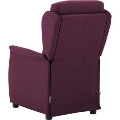 LES TENDANCES Fauteuil Inclinable De Massage Violet Tissu -Pas Cher Fauteuil Magasin 66884749 5