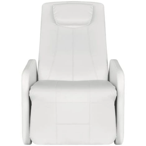 LES TENDANCES Fauteuil De Massage Blanc Similicuir 5 LES TENDANCES Fauteuil De Massage Blanc Similicuir – Image 3
