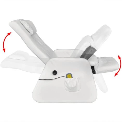 LES TENDANCES Fauteuil De Massage Blanc Similicuir 6 LES TENDANCES Fauteuil De Massage Blanc Similicuir – Image 4