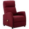 LES TENDANCES Fauteuil De Massage Inclinable Rouge Bordeaux Tissu 1 LES TENDANCES Fauteuil De Massage Inclinable Rouge Bordeaux Tissu -Pas Cher Fauteuil Magasin 66885403 1
