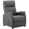 LES TENDANCES Fauteuil De Massage Inclinable Gris Clair Tissu