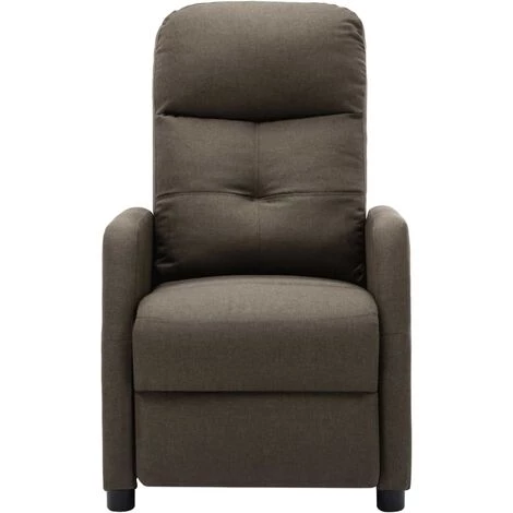 LES TENDANCES Fauteuil Inclinable De Massage Taupe Tissu 6 LES TENDANCES Fauteuil Inclinable De Massage Taupe Tissu – Image 4