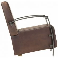 LES TENDANCES Fauteuil Marron Cuir Véritable -Pas Cher Fauteuil Magasin 66885642 3
