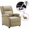 LES TENDANCES Fauteuil Inclinable électrique Cappuccino Similicuir 2 LES TENDANCES Fauteuil Inclinable électrique Cappuccino Similicuir -Pas Cher Fauteuil Magasin 66886380 1