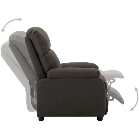 LES TENDANCES Fauteuil Inclinable électrique Taupe Tissu 5 LES TENDANCES Fauteuil Inclinable électrique Taupe Tissu – Image 3