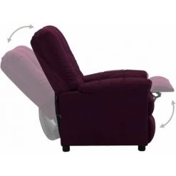 LES TENDANCES Fauteuil Inclinable électrique Violet Tissu -Pas Cher Fauteuil Magasin 66887332 3