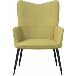 LES TENDANCES Chaise De Relaxation 62x68,5x96 Cm Vert Tissu -Pas Cher Fauteuil Magasin 66888099 2