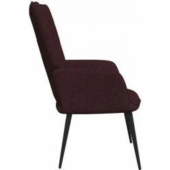 LES TENDANCES Chaise De Relaxation 62x68,5x96 Cm Violet Tissu -Pas Cher Fauteuil Magasin 66888106 3