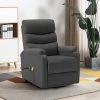 LES TENDANCES Fauteuil Inclinable De Massage Anthracite Similicuir