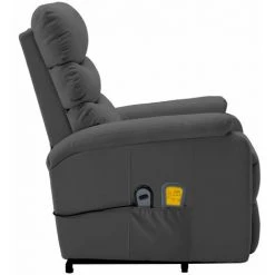 LES TENDANCES Fauteuil Inclinable De Massage Anthracite Similicuir 11 LES TENDANCES Fauteuil Inclinable De Massage Anthracite Similicuir -Pas Cher Fauteuil Magasin 66888357 5