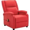 LES TENDANCES Fauteuil De Massage Inclinable Rouge Similicuir -Pas Cher Fauteuil Magasin 66888551 1