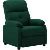 LES TENDANCES Fauteuil Inclinable Vert Foncé Tissu 2 LES TENDANCES Fauteuil Inclinable Vert Foncé Tissu -Pas Cher Fauteuil Magasin 66895419 1