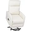 LES TENDANCES Fauteuil Inclinable De Massage Crème Similicuir -Pas Cher Fauteuil Magasin 66896135 1