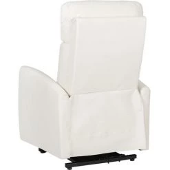 LES TENDANCES Fauteuil Inclinable De Massage Crème Similicuir -Pas Cher Fauteuil Magasin 66896135 5