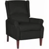 LES TENDANCES Fauteuil Inclinable Noir Velours -Pas Cher Fauteuil Magasin 66896174 1