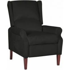 LES TENDANCES Fauteuil Inclinable Noir Velours
