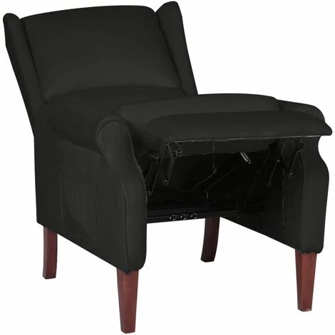 LES TENDANCES Fauteuil Inclinable Noir Velours 7 LES TENDANCES Fauteuil Inclinable Noir Velours – Image 5