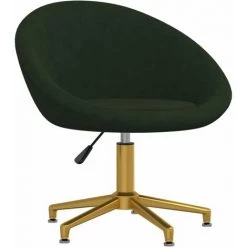 LES TENDANCES Fauteuil Pied Doré Et Assise Velours Vert Foncé Bozale