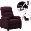 LES TENDANCES Fauteuil Inclinable électrique Violet Tissu -Pas Cher Fauteuil Magasin 66896962 1