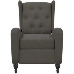 LES TENDANCES Fauteuil Inclinable Gris Foncé Velours 10 LES TENDANCES Fauteuil Inclinable Gris Foncé Velours -Pas Cher Fauteuil Magasin 66897151 4