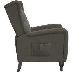 LES TENDANCES Fauteuil Inclinable Gris Foncé Velours 11 LES TENDANCES Fauteuil Inclinable Gris Foncé Velours -Pas Cher Fauteuil Magasin 66897151 5