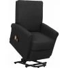 LES TENDANCES Fauteuil De Massage Inclinable Noir Tissu