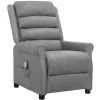 LES TENDANCES Fauteuil De Massage Inclinable Gris Similicuir 2 LES TENDANCES Fauteuil De Massage Inclinable Gris Similicuir -Pas Cher Fauteuil Magasin 66898066 1