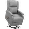 LES TENDANCES Fauteuil De Massage Inclinable Gris Clair Tissu -Pas Cher Fauteuil Magasin 66898079 1