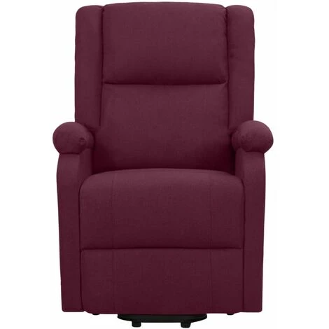 LES TENDANCES Fauteuil De Massage Inclinable Violet Tissu 6 LES TENDANCES Fauteuil De Massage Inclinable Violet Tissu – Image 4