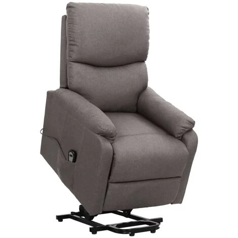 LES TENDANCES Fauteuil Inclinable Gris Clair Tissu Verka 3 LES TENDANCES Fauteuil Inclinable Gris Clair Tissu Verka