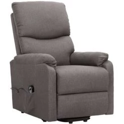 LES TENDANCES Fauteuil Inclinable Gris Clair Tissu Verka 9 LES TENDANCES Fauteuil Inclinable Gris Clair Tissu Verka -Pas Cher Fauteuil Magasin 66898845 3
