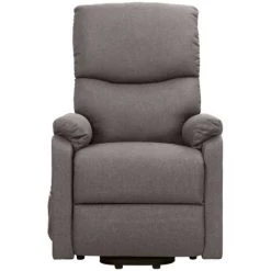 LES TENDANCES Fauteuil Inclinable Gris Clair Tissu Verka 10 LES TENDANCES Fauteuil Inclinable Gris Clair Tissu Verka -Pas Cher Fauteuil Magasin 66898845 4