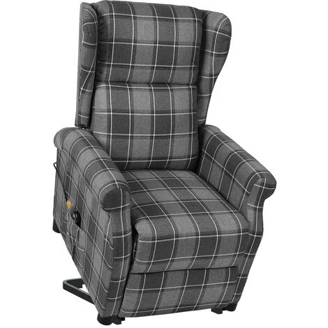 LES TENDANCES Fauteuil De Massage Inclinable Gris Tissu 3 LES TENDANCES Fauteuil De Massage Inclinable Gris Tissu