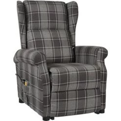 LES TENDANCES Fauteuil De Massage Inclinable Gris Tissu 8 LES TENDANCES Fauteuil De Massage Inclinable Gris Tissu -Pas Cher Fauteuil Magasin 66899034 2