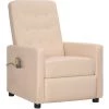 LES TENDANCES Fauteuil Releveur Inclinable De Massage Crème Tissu -Pas Cher Fauteuil Magasin 66899500 1