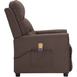 LES TENDANCES Fauteuil Releveur Inclinable De Massage Taupe Tissu -Pas Cher Fauteuil Magasin 66899674 4