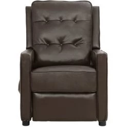 LES TENDANCES Fauteuil Releveur Inclinable Marron Similicuir Brillant 9 LES TENDANCES Fauteuil Releveur Inclinable Marron Similicuir Brillant -Pas Cher Fauteuil Magasin 66899897 3