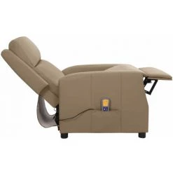 LES TENDANCES Fauteuil De Massage Inclinable Cappuccino Similicuir 11 LES TENDANCES Fauteuil De Massage Inclinable Cappuccino Similicuir -Pas Cher Fauteuil Magasin 66900032 5