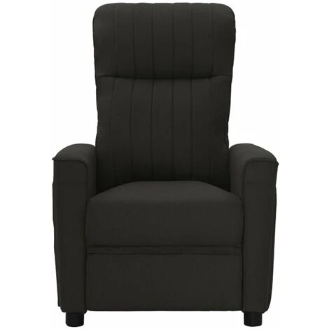 LES TENDANCES Fauteuil De Massage Inclinable Noir Tissu 4 LES TENDANCES Fauteuil De Massage Inclinable Noir Tissu – Image 2