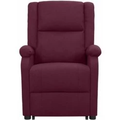 LES TENDANCES Fauteuil Releveur Inclinable De Massage Violet Tissu -Pas Cher Fauteuil Magasin 66900268 3