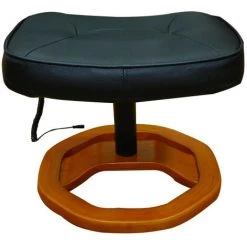 LES TENDANCES Fauteuil De Massage Avec Repose-pied Noir Similicuir -Pas Cher Fauteuil Magasin 66903737 2