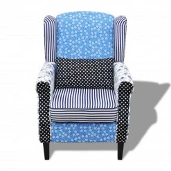 LES TENDANCES Fauteuil Avec Design De Patchwork Tissu -Pas Cher Fauteuil Magasin 66905581 3