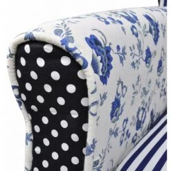 LES TENDANCES Fauteuil Avec Design De Patchwork Tissu -Pas Cher Fauteuil Magasin 66905581 4