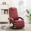 LES TENDANCES Fauteuil De Massage TV Rouge Bordeaux Similicuir -Pas Cher Fauteuil Magasin 66905598 1