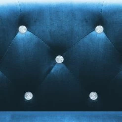 LES TENDANCES Fauteuil Bleu Velours 9 LES TENDANCES Fauteuil Bleu Velours -Pas Cher Fauteuil Magasin 66905723 3