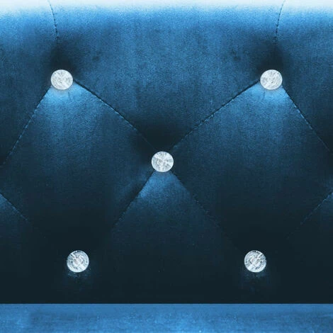 LES TENDANCES Fauteuil Bleu Velours 5 LES TENDANCES Fauteuil Bleu Velours – Image 3